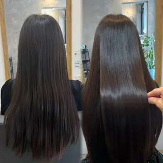 ロング yukiko/透明感 カラー/肌質改善のヘアスタイル
