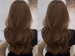 ロング カラー 透明感カラー/縮毛 まなや🩵のヘアスタイル