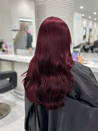 ロング 🎀暖色カラー🎀 韓国ヘア まなかのヘアスタイル