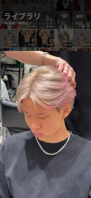 カラー メンズ エンドカラー🔥/ ♰ハイトーンカラー♰のヘアスタイル