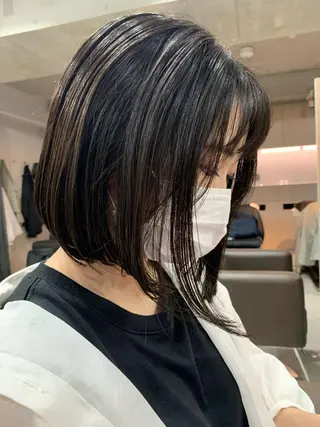 ショート カラー ボブパーマコテ巻き風 パーマNo1深江秀平のヘアスタイル