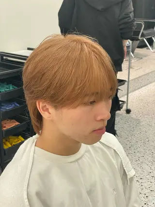 ショート カラー パーマ メンズ特化／ツイスパ ／波巻き／松本真生のヘアスタイル