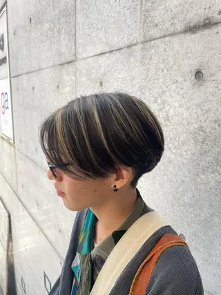 ショート カラー メンズ 南堀江メンズ ▫️SOSHI▫️のヘアスタイル