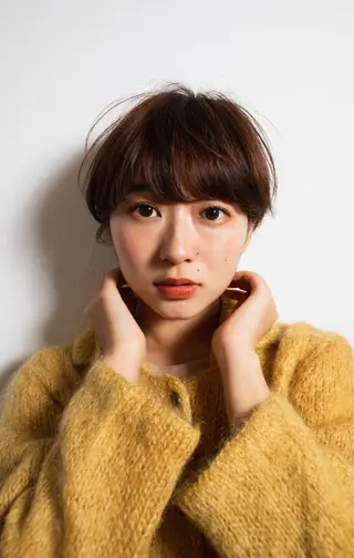 ショート カラー 白髪ぼかし/ショート /ミニボブだいじのヘアスタイル