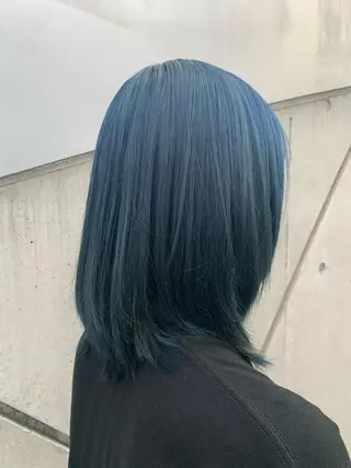 セミロング カラー ヘアアレンジ ボブパーマコテ巻き風 パーマNo1深江秀平のヘアスタイル
