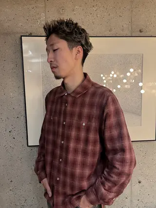 ショート カラー メンズ 永井駿祐【平尾 高宮】メンズカットのヘアスタイル