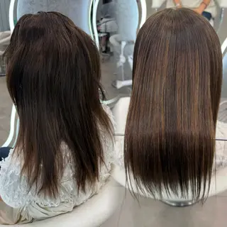 ロング ヘアアレンジ 大宮縮毛矯正🩵 レイヤー 佐藤和のヘアスタイル