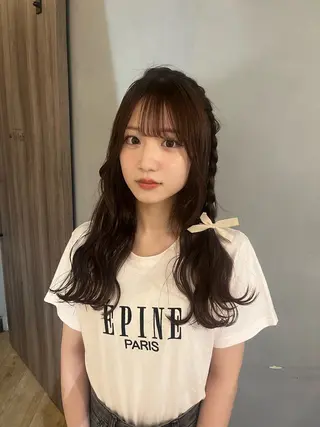 ヘアアレンジ 🎀西川芽依/ 暖色カラー🎀のヘアスタイル