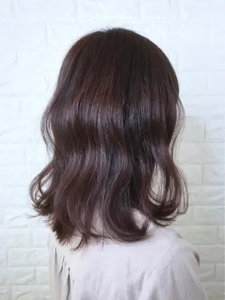 ミディアム カラー 髪質改善縮毛矯正 美容師✂️山崎竜二のヘアスタイル