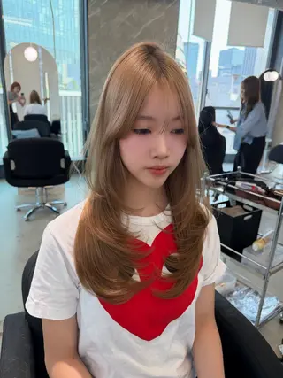 ロング caho/大阪梅田 韓国ヘア♡のヘアスタイル