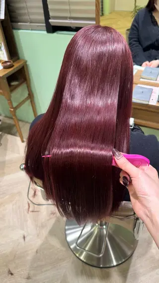 ロング 横浜🍒ルーツカラー エクステ/RIEのヘアスタイル