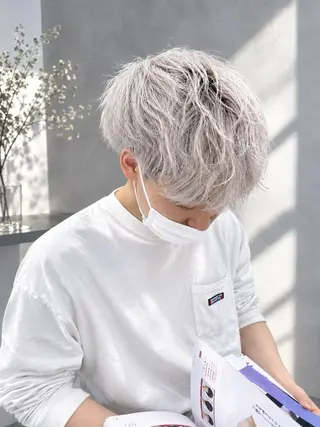 ショート カラー メンズ 山﨑 結太のヘアスタイル