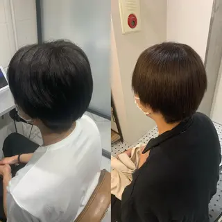 ショート メンズ 中沢梨々花 🎀透明感カラーのヘアスタイル
