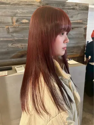 セミロング カラー メンズ 艶ブリーチなしカラー 🐹🤍ナナカのヘアスタイル