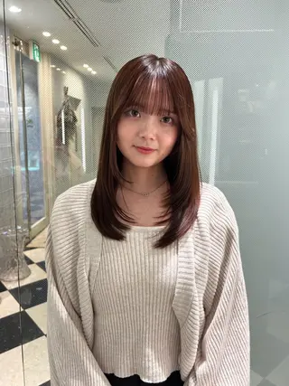 セミロング 大谷美佳/レイヤー カット/ツヤ髪のヘアスタイル
