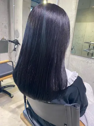 ロング カラー 外国人対応 佐久間のヘアスタイル