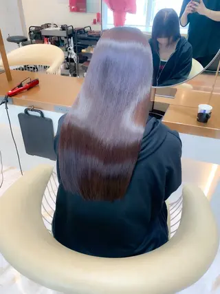 セミロング カラー パーマ ✨美髪矯正×髪質改善 🍎カイト🍎渋谷のヘアスタイル