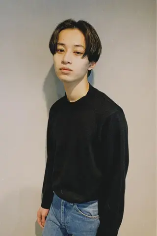 ショート カラー メンズ ボブパーマコテ巻き風 パーマNo1深江秀平のヘアスタイル