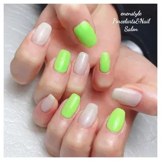 ミディアム ネイル 🐾enen style 🐾のネイルデザイン
