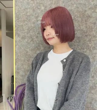 ショート カラー moe🥣ﾚｲﾔｰ ｶｯﾄ/透明感ｶﾗｰのヘアスタイル