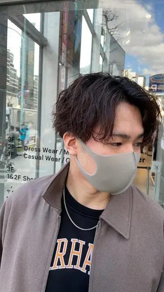 ミディアム カラー パーマ ヘアアレンジ メンズ キッズ メンズ特化美容師 aiの眉毛・アイブロウイメージ