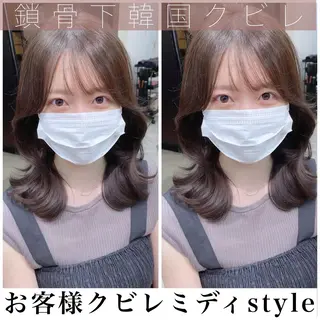 ミディアム カラー 似合わせレイヤー モテカラー🤍三科のヘアスタイル