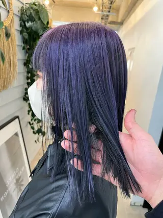 ミディアム カラー ダブルカラー メンズパーマ大成のヘアスタイル