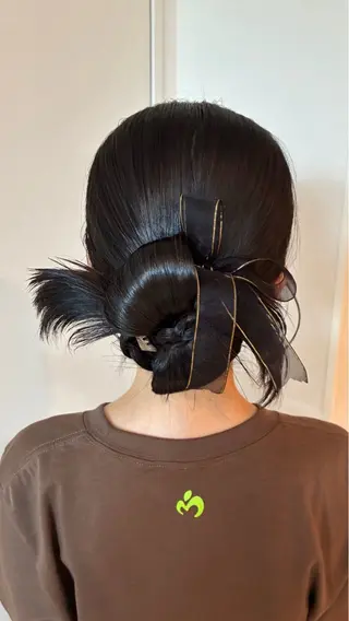 セミロング ヘアアレンジ 表参道/アレンジ💐 /艶カラー/kahoのヘアスタイル