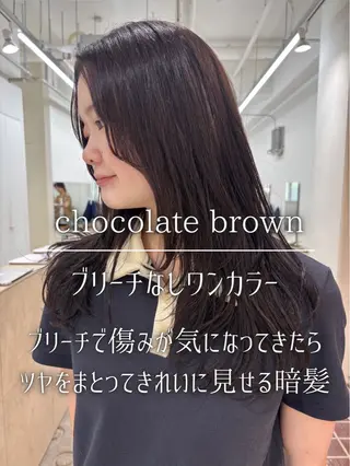 ロング カラー ナチュラルカラー/ ハイトーン AMIのヘアスタイル