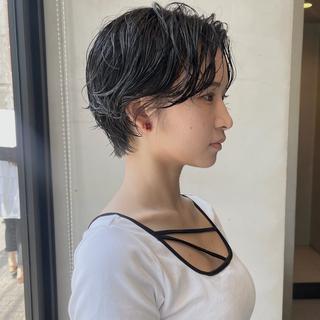 ショート パーマ なな/ICI/レイヤ ーパーマ/上前津のヘアスタイル