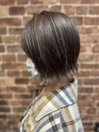 ミディアム カラー パーマ ヘアアレンジ メンズ キッズ ネイル マツエク・マツパ アイブロウ 久木原 ゆりのヘアスタイル