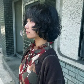 ショート パーマ ユメナ ̖́-のヘアスタイル