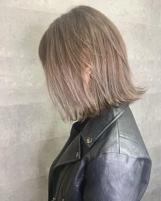 ミディアム カラー 髪質改善 中川　翔のヘアスタイル