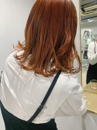 ミディアム カラー ボブパーマコテ巻き風 パーマNo1深江秀平のヘアスタイル