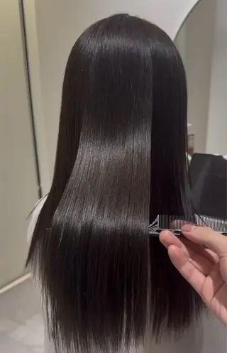 セミロング 相馬大希 髪質改善 縮毛矯正のヘアスタイル