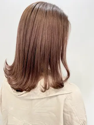セミロング カラー レイヤーカット 赤み消し　店長/大和のヘアスタイル