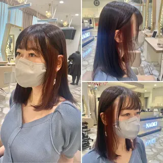 セミロング カラー パーマ ヘアアレンジ メンズ キッズ ネイル マツエク・マツパ アイブロウ 《褒められる》 透明感カラー/小嶋のヘアスタイル