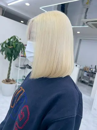セミロング カラー 髪質改善ストレート髪 質改善カラー特化中崎のヘアスタイル