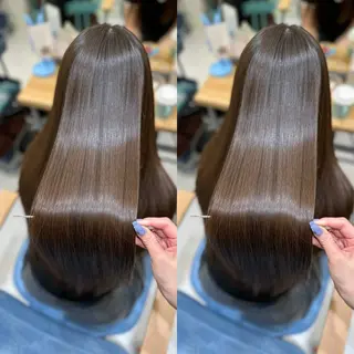 ロング カラー 髪質改善🩵縮毛矯正 代々木/木下のヘアスタイル