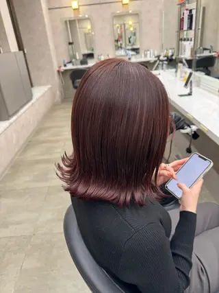 ミディアム カラー パーマ ヘアアレンジ メンズ キッズ 韓国系🇰🇷🩶 艶暗髪/MEIのヘアスタイル