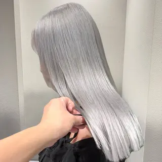 セミロング カラー ヘアアレンジ ✨ブリーチ支持No1 複雑履歴修正/舘岡のヘアスタイル