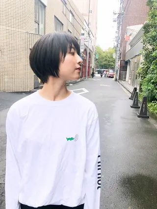 ショート カラー すきバサミを使わない カット✂️✨郡司泰之のヘアスタイル