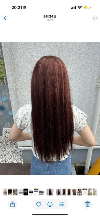 ロング カラー 大立 七夏のヘアスタイル