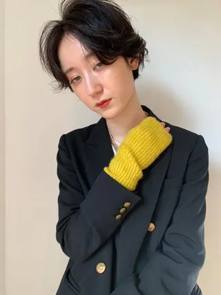 ミディアム カラー パーマ CEINE+ officialのヘアスタイル