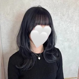 セミロング 🎀しゅな/韓国 レイヤー/うる艶のヘアスタイル