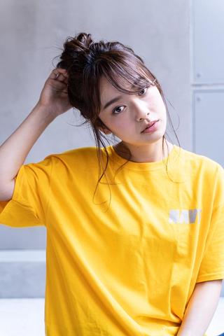 ミディアム カラー ヘアアレンジ 💝髪質改善💝_ chlom🌸春🌸のヘアスタイル