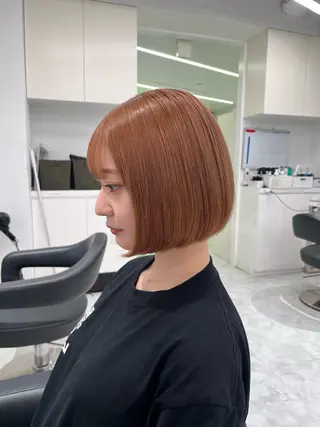ショート カラー ヘアアレンジ 縮毛矯正🤍 ボブ/ HIKARIのヘアスタイル