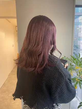 セミロング カラー ヘアアレンジ ボブ /ニュアンス/ satomi🧸💖のヘアスタイル