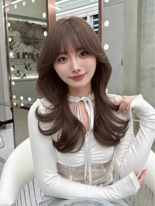 ロング ヘアアレンジ 🌻夏の透明感カラー 🩵韓国レイヤー櫻井のヘアスタイル