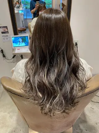 ロング カラー パーマ ヘアアレンジ キッズ 韓国♡ハイライト ♡YURIのヘアスタイル